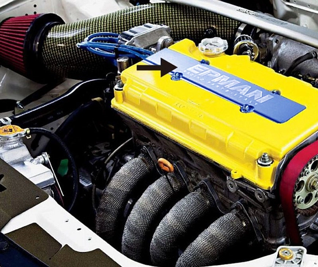 картинка Крышка свечей зажигания Epman для Honda , синяя магазин  StreetTuning 