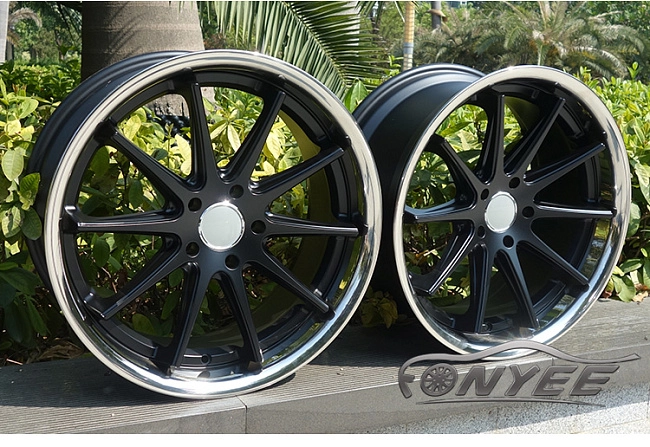 картинка Новые диски Aversus Aurelia R19 J9,5 ET+40 5x114,3 черный + хром полка магазин  StreetTuning 