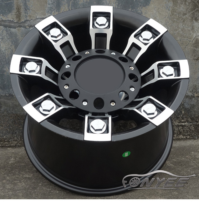 картинка Новые диски Metal Mulisha Series 13 R16 6X139,7 ET-15 J10 черный мат + серебро магазин  StreetTuning 