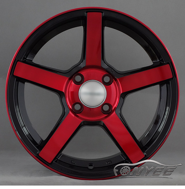 картинка Новые диски Vossen CV3 Replica R15 4X100 ET35 J7 красный металик + черный глянец магазин  StreetTuning 