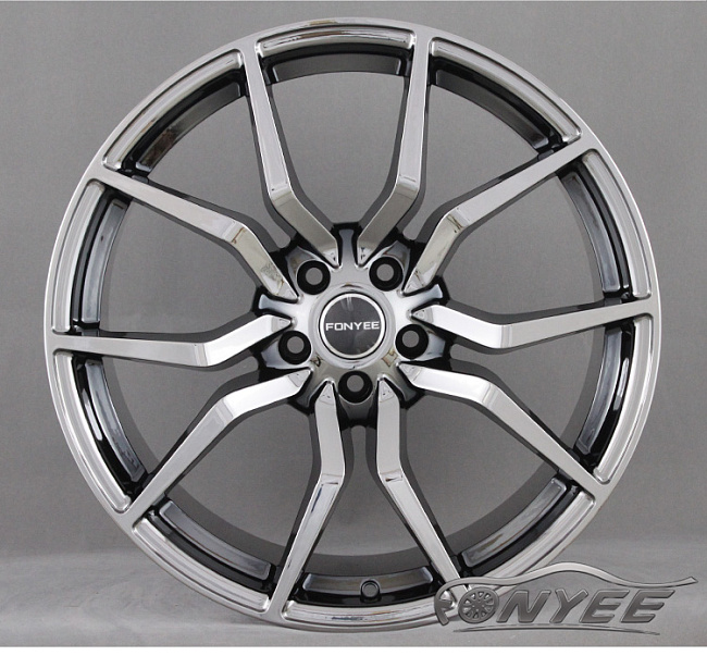 картинка Новые диски Fonyee Model 7 R19 5X108 ET40 J9,5 черный хром магазин  StreetTuning 