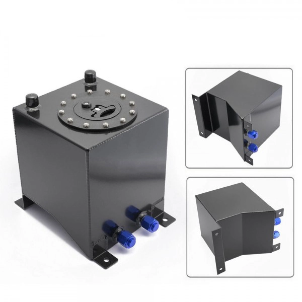 картинка Бак топливный алюминиевый 10л, пластиковая крышка, черный магазин  StreetTuning 