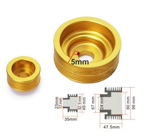 картинка Облегченные шкивы для Subaru imperza WRX EJ20,  золотой магазин  StreetTuning 