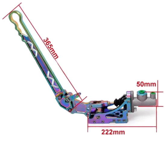 картинка Вертикальный гидравлический ручник Group N Cars, неохром магазин  StreetTuning 
